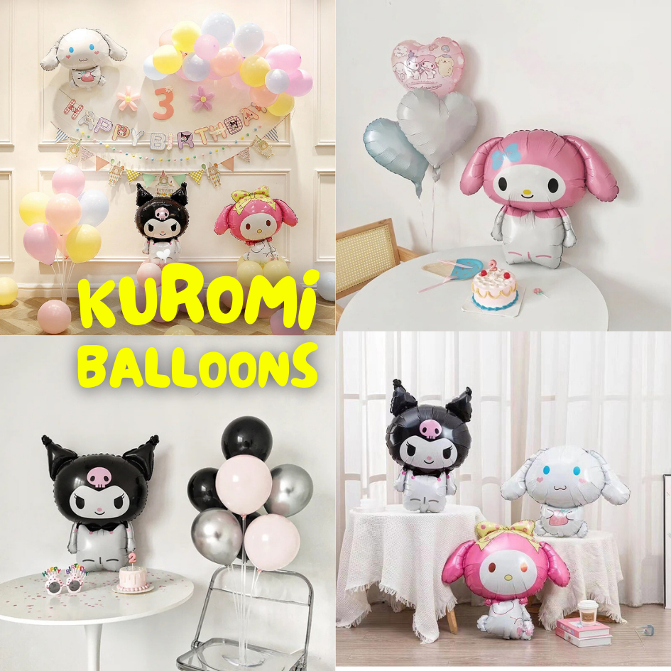 [ร้านไทย] - 😻 ลูกโป่ง sario kuromi my melody ขนาดใหญ่ [10 ตัวเลือก] 😻