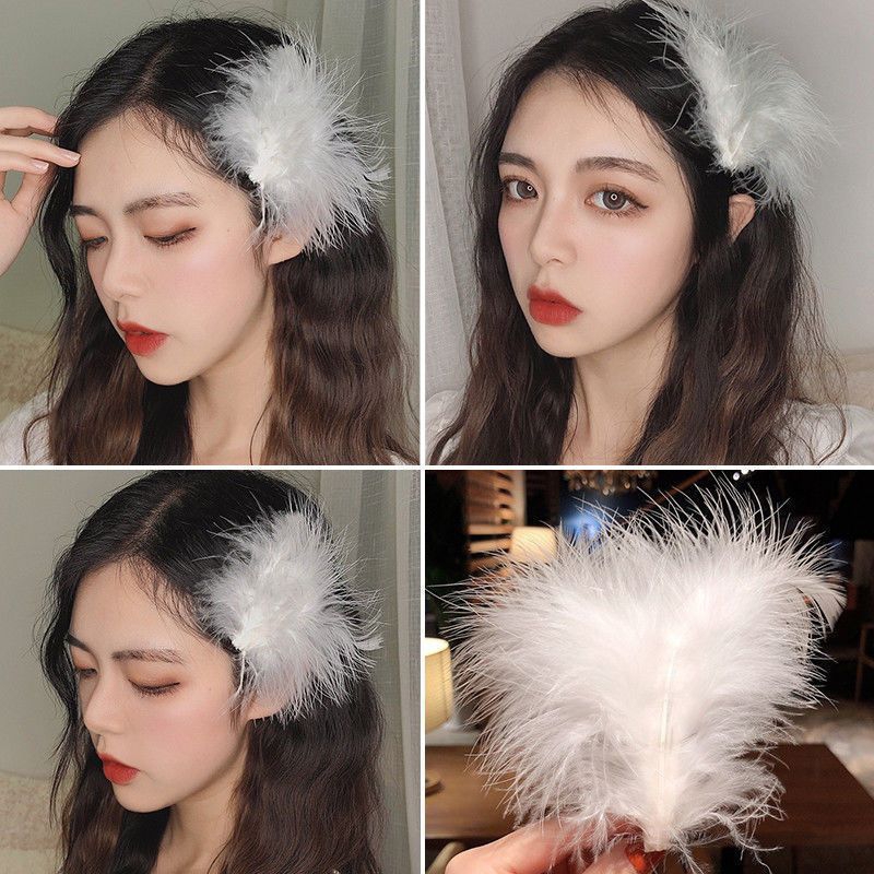 A018 พร้อมส่งจากไืทย ขนนกติดผม เครื่องประดับขนนก ขนนกกิฟ