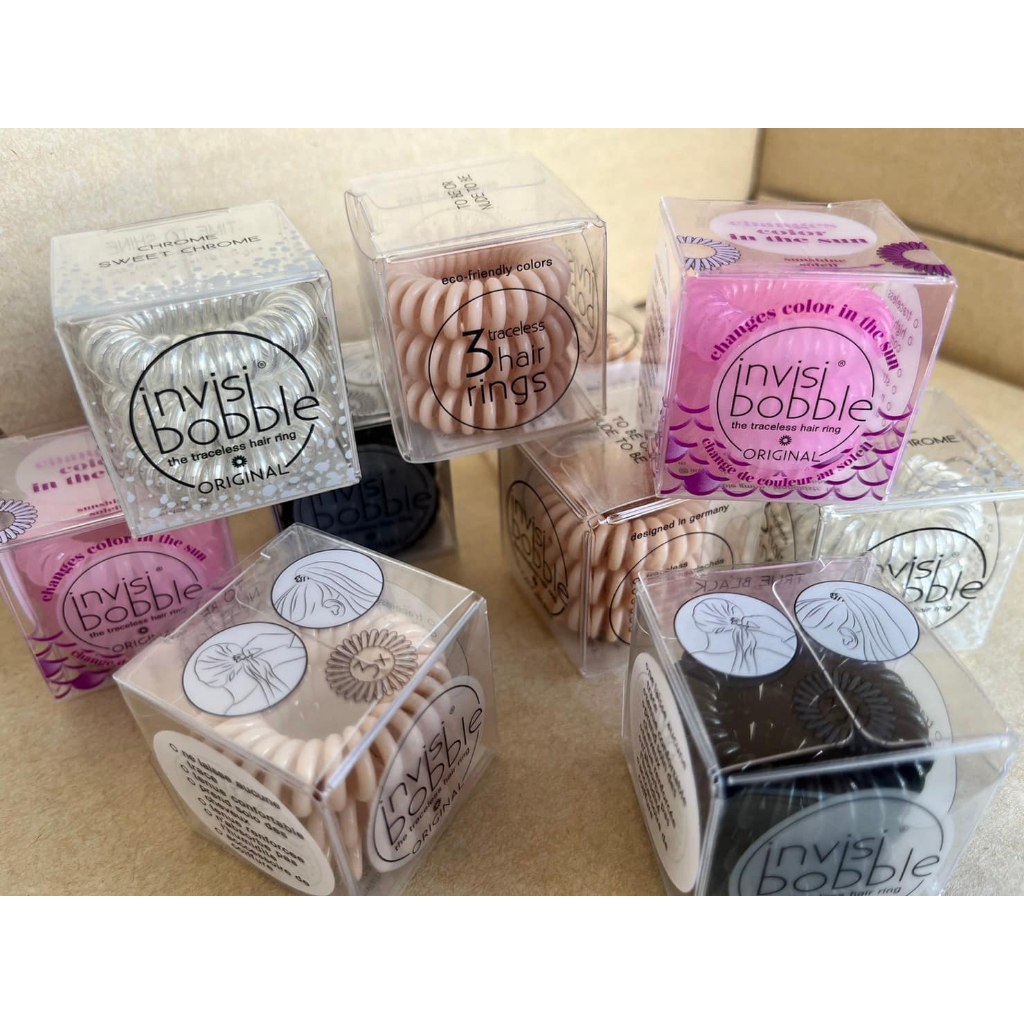 invisibobble original ยางมัดผมสำหรับผมทั่วไป รัดแล้วไม่ดึงรั้งเส้นผมและหนังศีรษะ ไม่ทำให้ผมเป็นรอย ไม่ตึงแน่น
