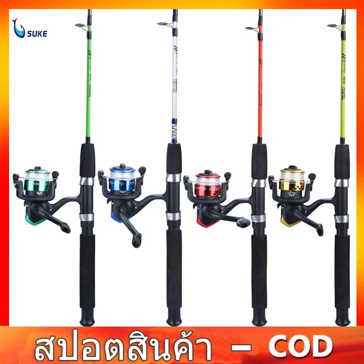 จัดส่งในกรุงเทพฯ1.5ม.รอกล้อหมุน 5.2:1 3BB แบบซ้ายและขวา สําหรับตกปลา คันเบ็ดครบชุด คันเบ็ดและรอกตกปลาชุดตกปลาน้ำจืด/น้ำเ