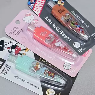 เทปลบคำผิดแบบกด ยาว 6 เมตร กว้าง 5 มม.ลิขสิทธิ์แท้ Sanrio Kuromi usahana melody kitty รุ่น 8129