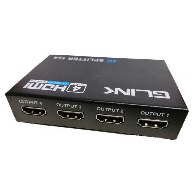 กล่องแยกสัญญาณจอ HDMI 1 ออก 4 จอ GLINK รุ่น GLSP-013 (4K , FullHD 1080p) ของแท้พร้อมส่ง
