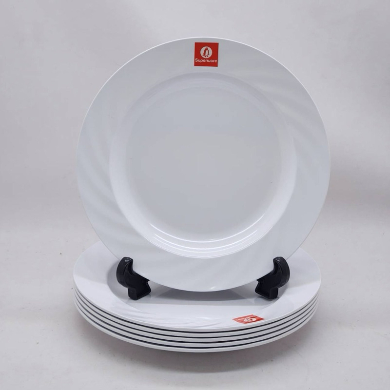 ซุปเปอร์แวร์ จานทรงลึก (ชุด6ใบ) สีขาว ขอบหยัก มี2ขนาดให้เลือก