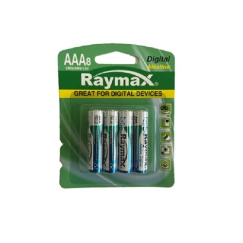 ถ่านอัลคาไลน์ AAA (แพ็ค 8 ก้อน) RAYMAX- LR03/8B AAA แพ็ค