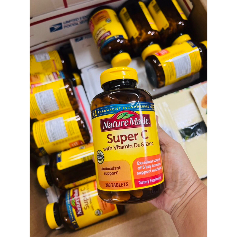 Nature Made Super C Exp.12/25 VitaminD + zinc Complex 200 Tablets