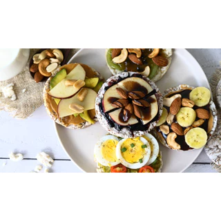LUMLUM Organic Munpu Brown Rice Cake ข้าวพอง ข้าวกล้อง มันปู อบกรอบ ออร์แกนิค 100 g.