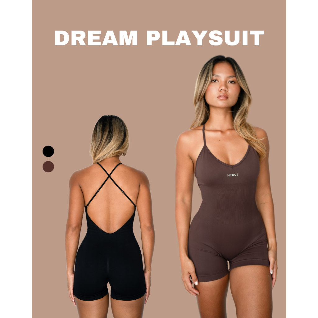 ใหม่! Dream Playsuit จั๊มสูทออกกำลังกาย ใส่เที่ยวก็ได้ มีฟองน้ำในตัว