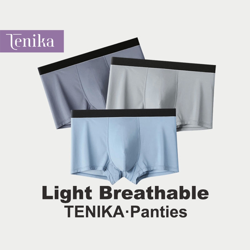 TENIKA กางเกงในผู้ชายขาสั้น กางเกงในบ็อกเซอร์ เบาสบาย นุ่ม ลื่น ป้องกันแบคทีเรีย ระบายอากาศดี