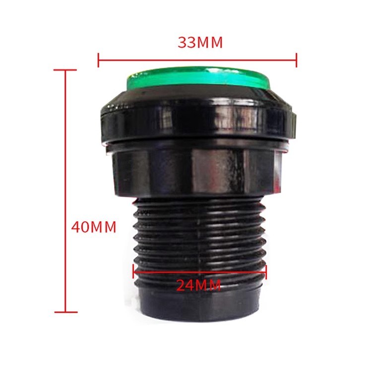 สวิทช์พร้อมปุ่มกดขนาดเล็ก ปุ่มกดเกมขนาด 32mm 33MM มีไฟ สีแดง เหลือง เขียว น่ำเงิน ขาว สีแดงเขียว เหลือง ฟ้า สวิตช์ตู้เกม