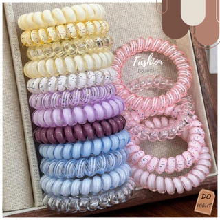 พร้อมส่ง⚡ มีเก็บเงินปลายทาง💸 ยางรัดผมแบบเกลียว 1.Set ได้ 4 เส้น สไตล์เกาหลีมี 5 สีให้เลือก (ราคาต่อ 1 Set) : Do hight