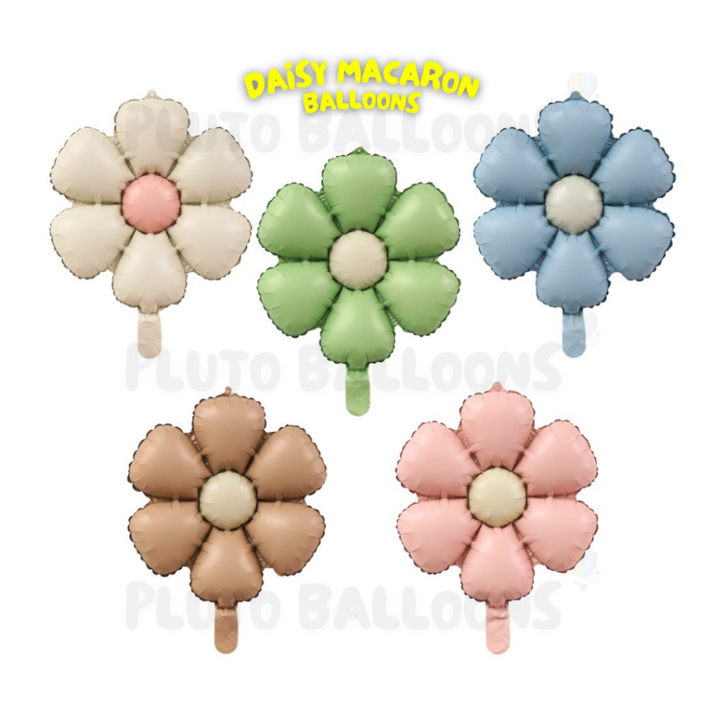 [ร้านไทย] –  ️ ลูกโป่งฟอยล์เดซี่ สีมาการอง [5 สี]  มี 2 ขนาด M และ L  ️ ราคา ถูกที่สุด ดีลบีเคเค แกลเลอรีภาพที่ 5
