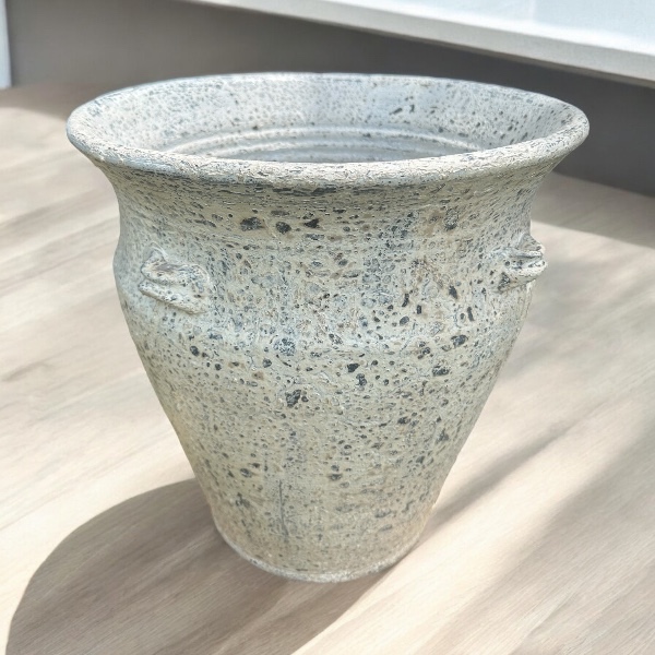 Flowerpot กระถางดินเผาทรงปากบาน สีวินเทจ เก่า ๆ ขนาด 40 x 44 cm.