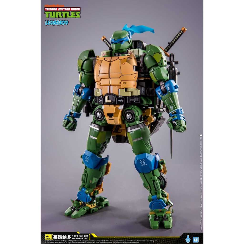HeatBoys HB0018 (25Cm) : Transformation TMNT Leonardo แปลงร่างเป็นรถได้ และ มาพร้อมโรงรถ