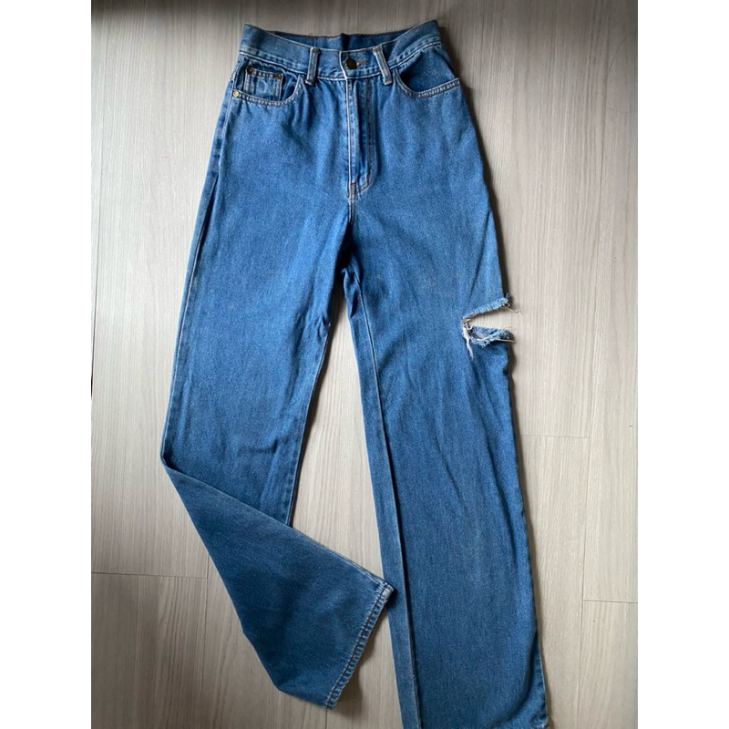 กางเกงยีนส์ขายาว กางเกงยีนส์ผู้หญิง กางเกงยีนส์ ป้ายWOW