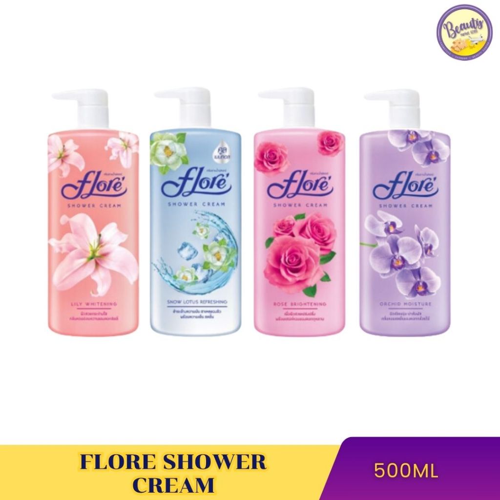 FLORE SHOWER CREAM ครีมอาบน้ำฟลอเร่ 500ML(1PCS)