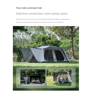 Vidalido Vicore Auto Instant Tent เต็นท์กางอัตโนมัติ ทรง Cabin ขนาดใหญ่ 4-8 คน วัสดุพรีเมี่ยม