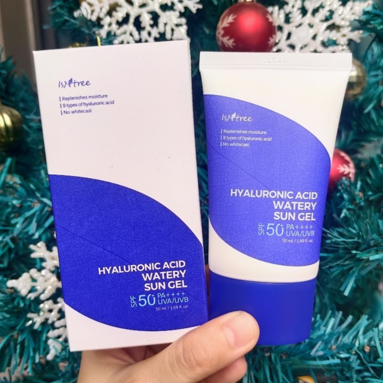 พร้อมส่ง/แท้จากเกาหลี Isntree Hyaluronic Acid Watery Sun Gel 50 ml. SPF 50+ PA++++ กันแดดเนื้อเจล เบาผิว
