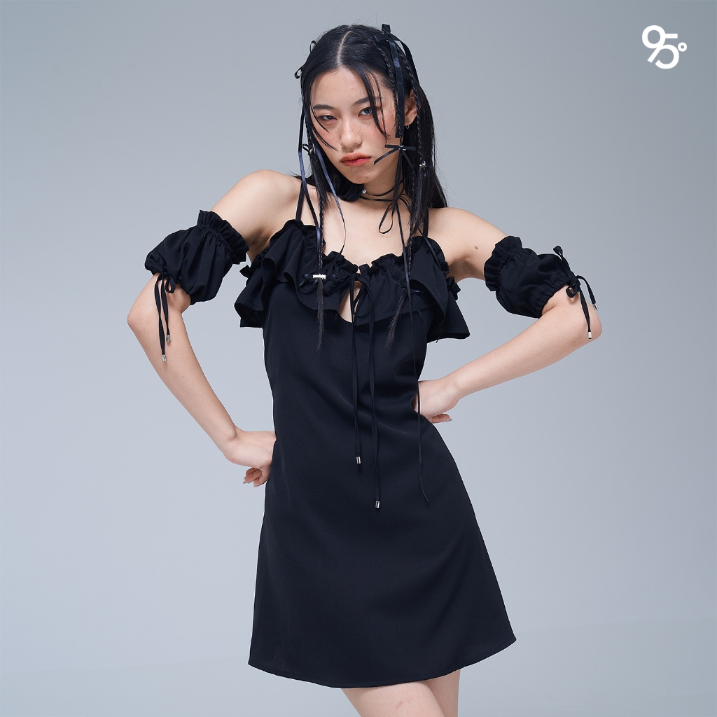 95lady • Wendy ชุดเดรสระบาย พร้อมปลอกแขน