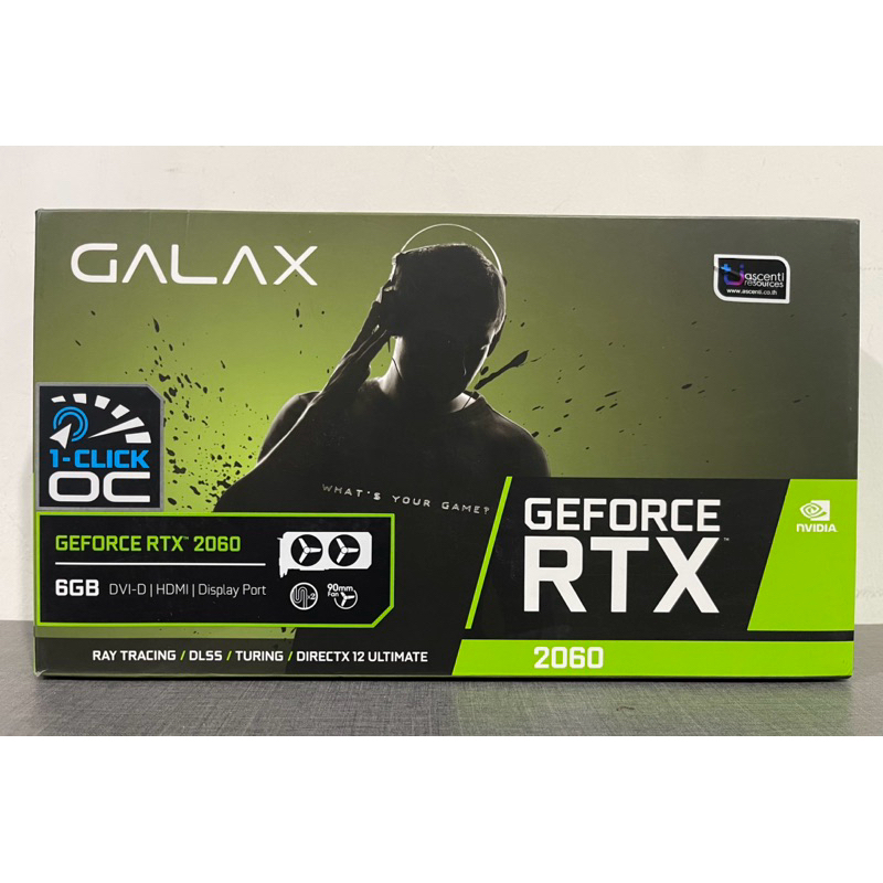 VGA (การ์ดแสดงผล) GALAX GEFORCE RTX 2060 (1-CLICK OC) - 6GB GDDR6 มือสอง ประกันศูนย์ไทย
