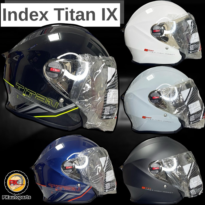 หมวกกันน็อค INDEX TITAN IX ไซส์ L รอบหัว59-60 เซน มี5 สี