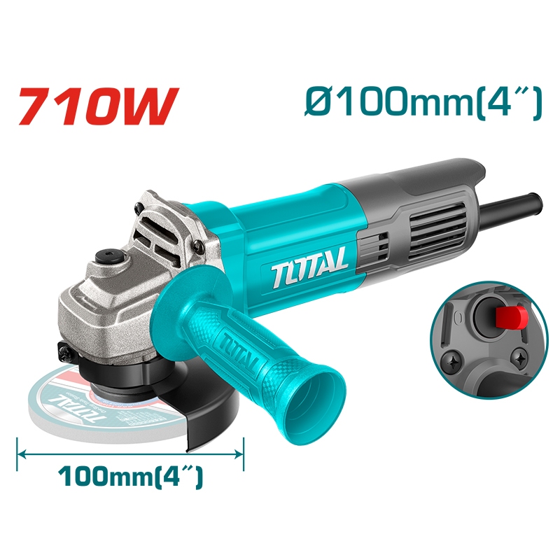 TOTAL เครื่องเจียร์ไฟฟ้า 4 นิ้ว (100 มม.) 710W รุ่น TG10710076