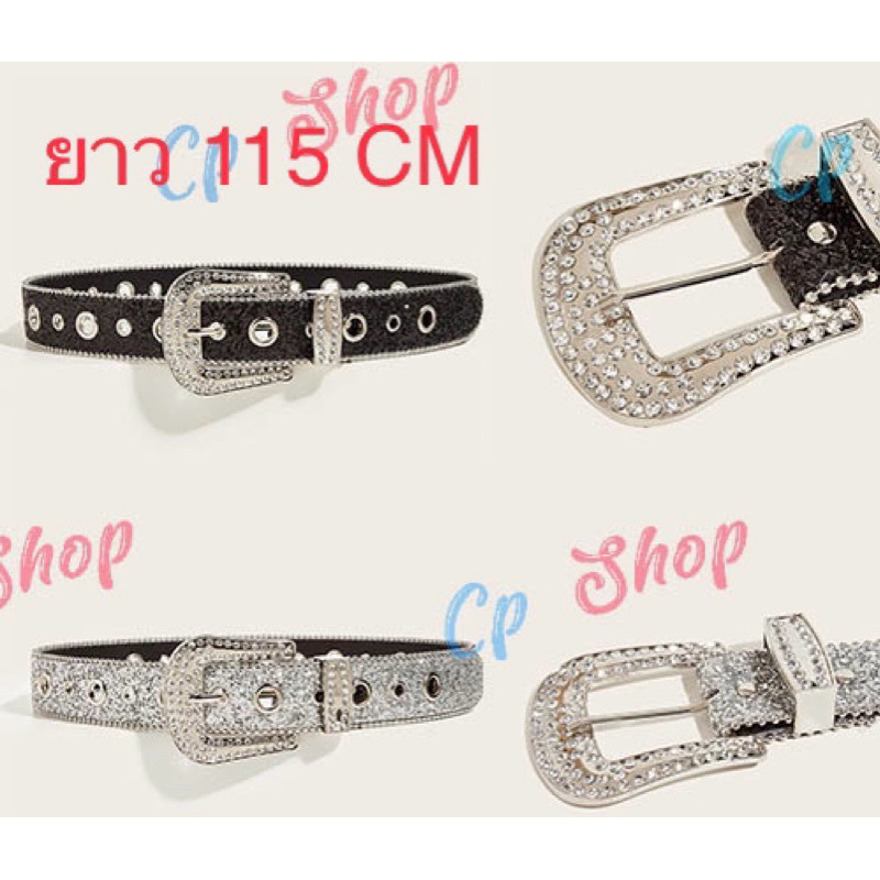 เข็มขัด วินเทจ Rhinestone สไตล์ยุโรป (BV212)