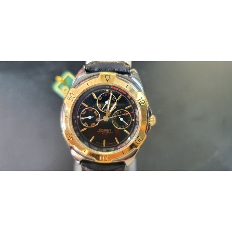 นาฬิกา ORIENT หน้าดำ ทอง ของแท้
