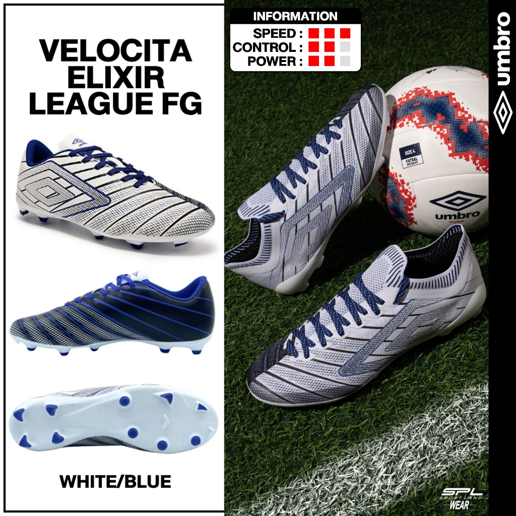 Umbro รองเท้ากีฬา รองเท้าฟุตบอล FB Velocita Elixir League FG 81943U-MDX (1490)