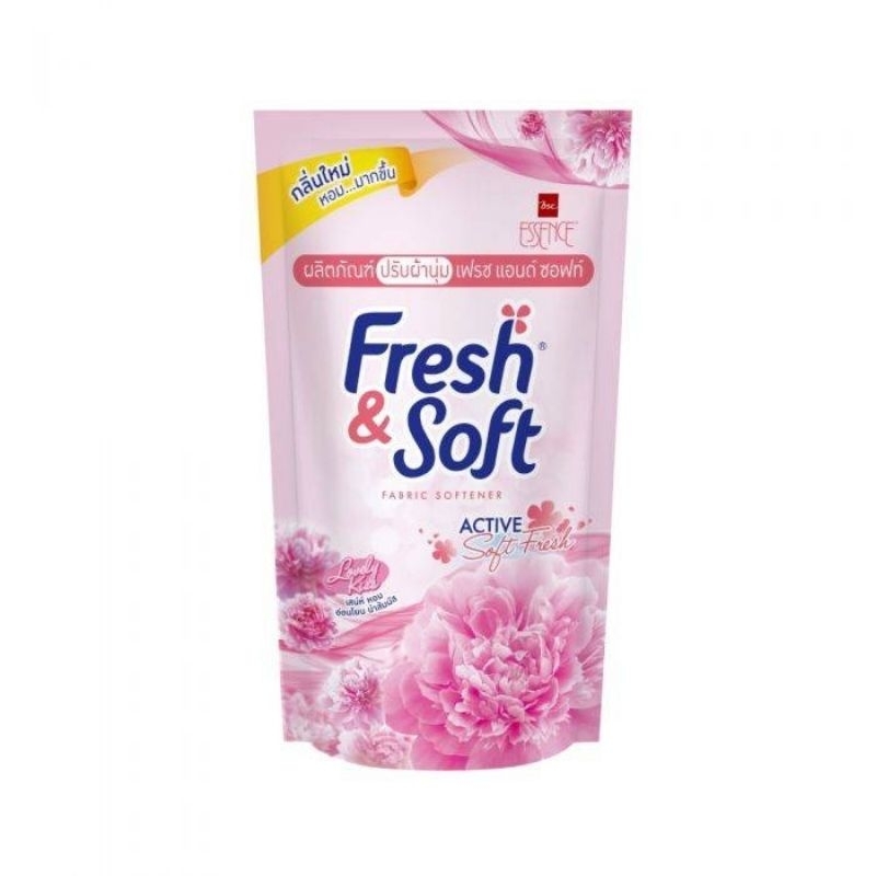 Fresh & Soft น้ำยาปรับผ้านุ่ม กลิ่น LOVELY KISS ถุงเติม 500 มล.