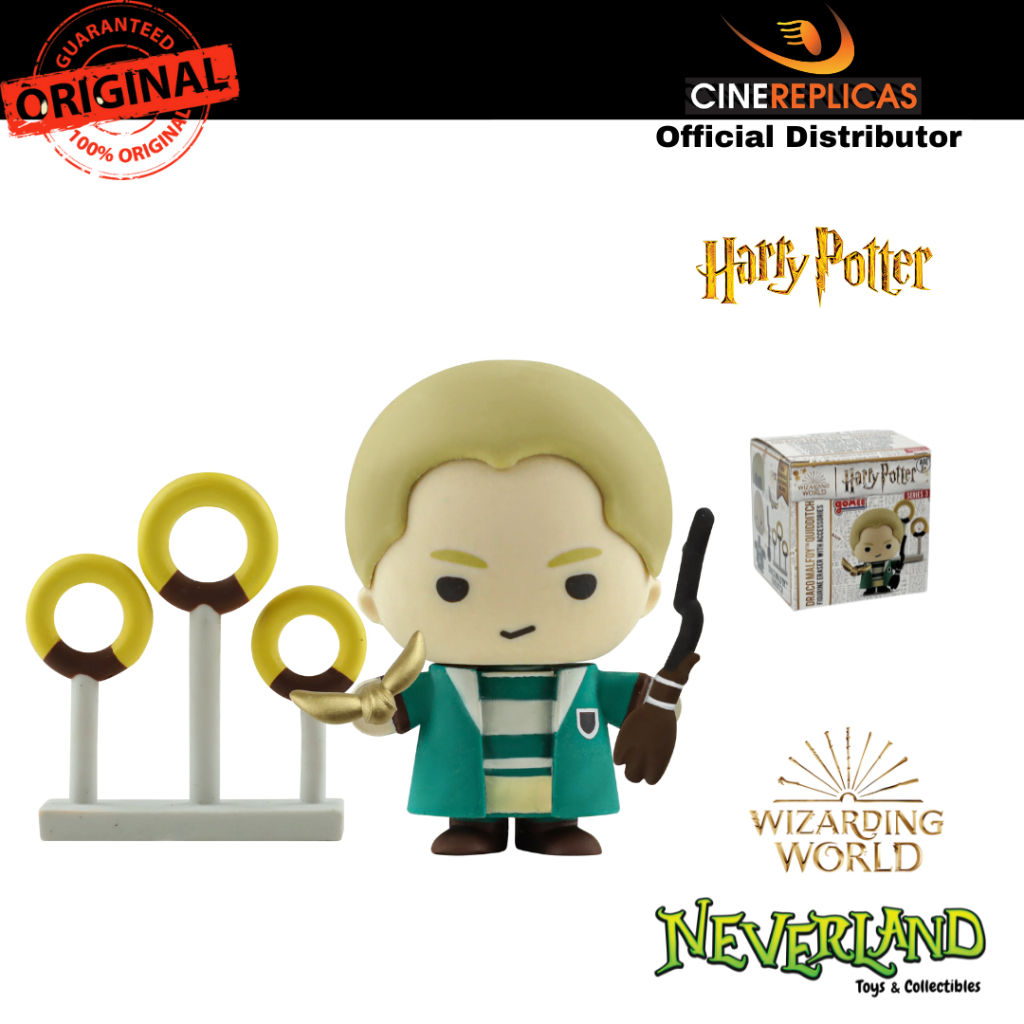 (Cinereplicas) Harry Potter Gomee Draco Quidditch Edition Eraser Figurine Series 3 Wizarding World