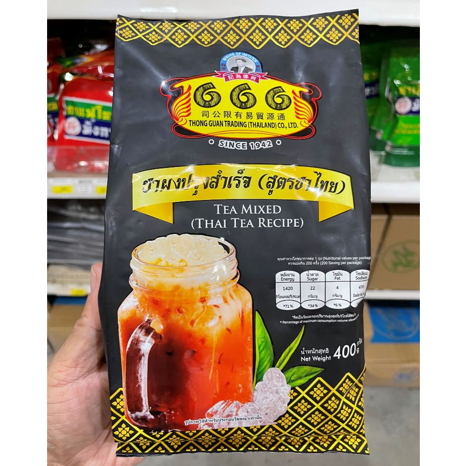 666 ชาผงปรุงสำเร็จ(สูตรชาไทย) ขนาด 400 กรัม