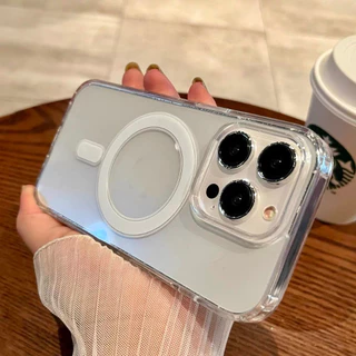 เคสใสอะคริลิคชาร์จได้ เคสชาร์จไร้สาย กันกระแทก สำหรับ for iPhone11 12 12Promax 13 13Promax 14 14Promax 15 15Promax 15Pro