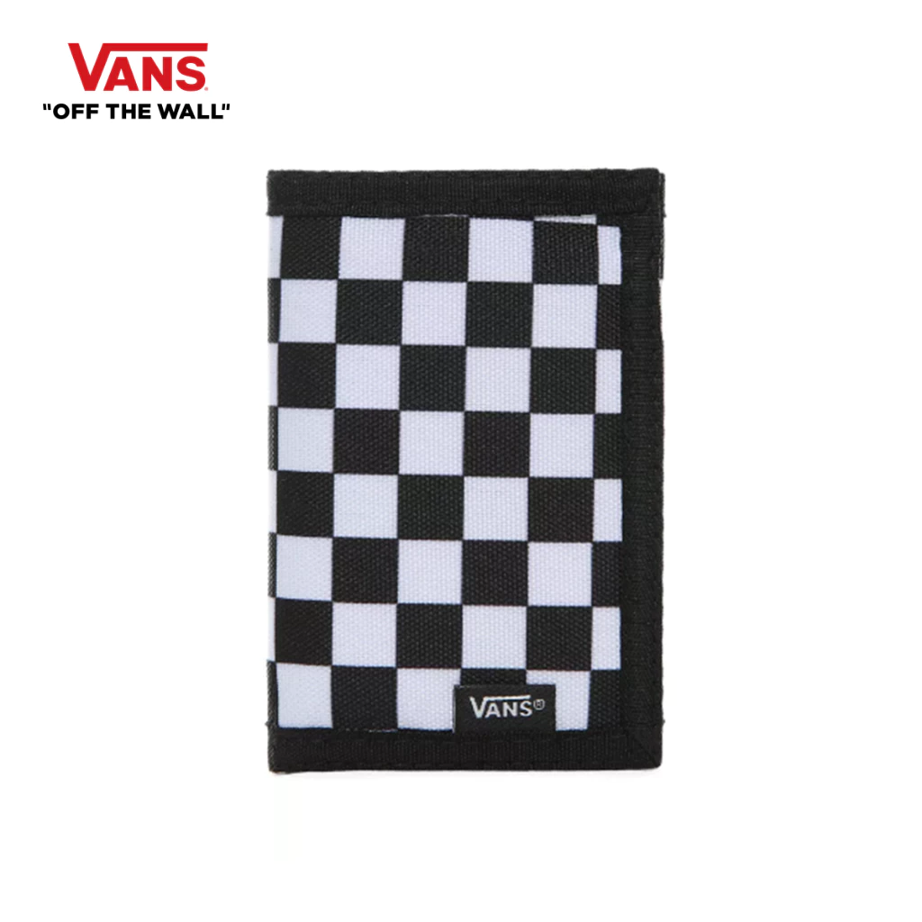 VANS SLIPPED - BLACK-WHITE CHECKL กระเป๋าใส่เงิน