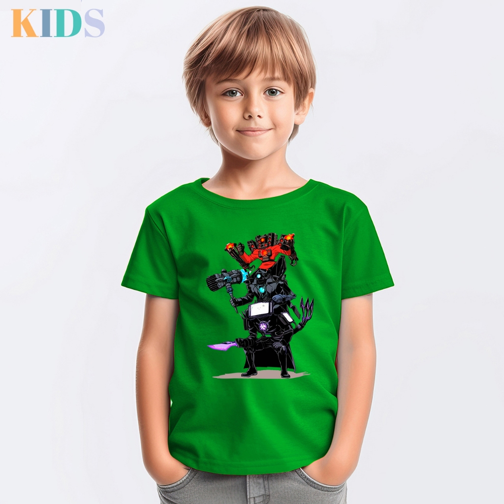 เสื้อเด็ก Titan Cameraman and Titan Spikerman and Titan Tvman ผ้า Cotton 100% มีให้เลือก 7 สี