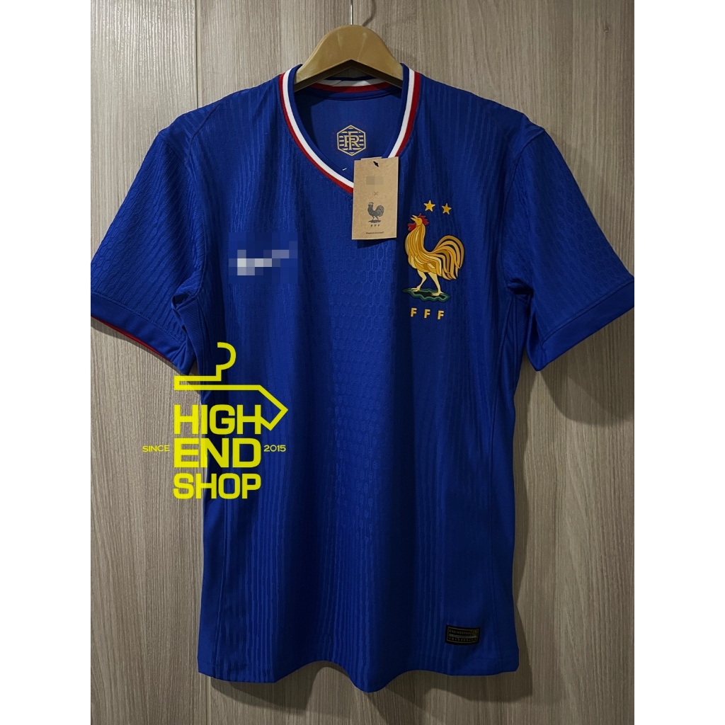 ใหม่ !! เสื้อบอล [เกรด Player] ฝรั่งเศส Home ยูโร 2024 เสื้อเปล่าหรือพร้อมเบอร์ชื่อหน้าหลัง
