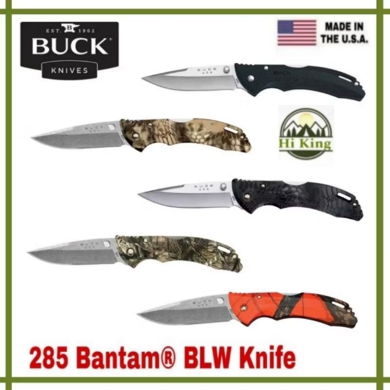 มีด Buck รุ่น 285 Bantam ด้ามไนลอน ใบมีด 420HC เพรียวบาง น้ำหนักเบา พร้อมคลิปเหน็บ พกพาง่าย ของแท้ ผลิต U.S.A.
