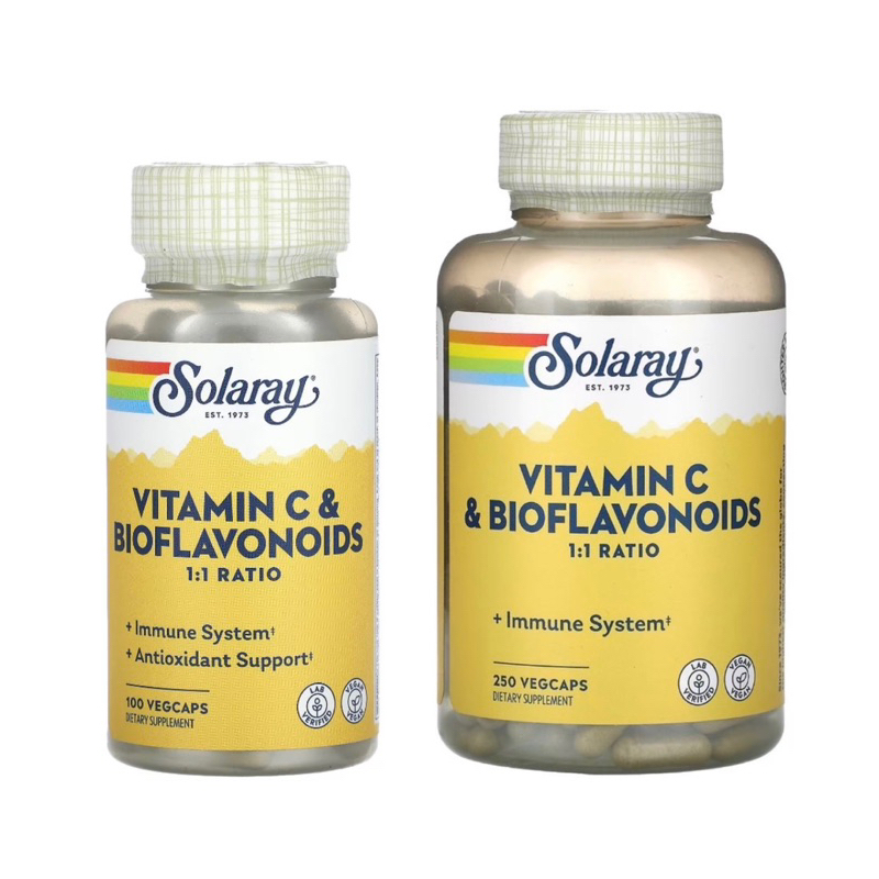 ล็อตใหม่ exp 2028 Solaray วิตามินซี VITAMIN C & BIOFLAVONOIDS