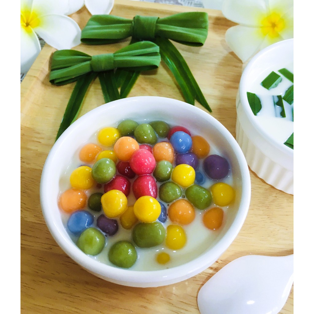 เม็ดบัวลอยแป้งข้าวเหนียว-ผักผลไม้Homemadeแท้100%ต้นตำรับสูตรคุณยายBy jasmine