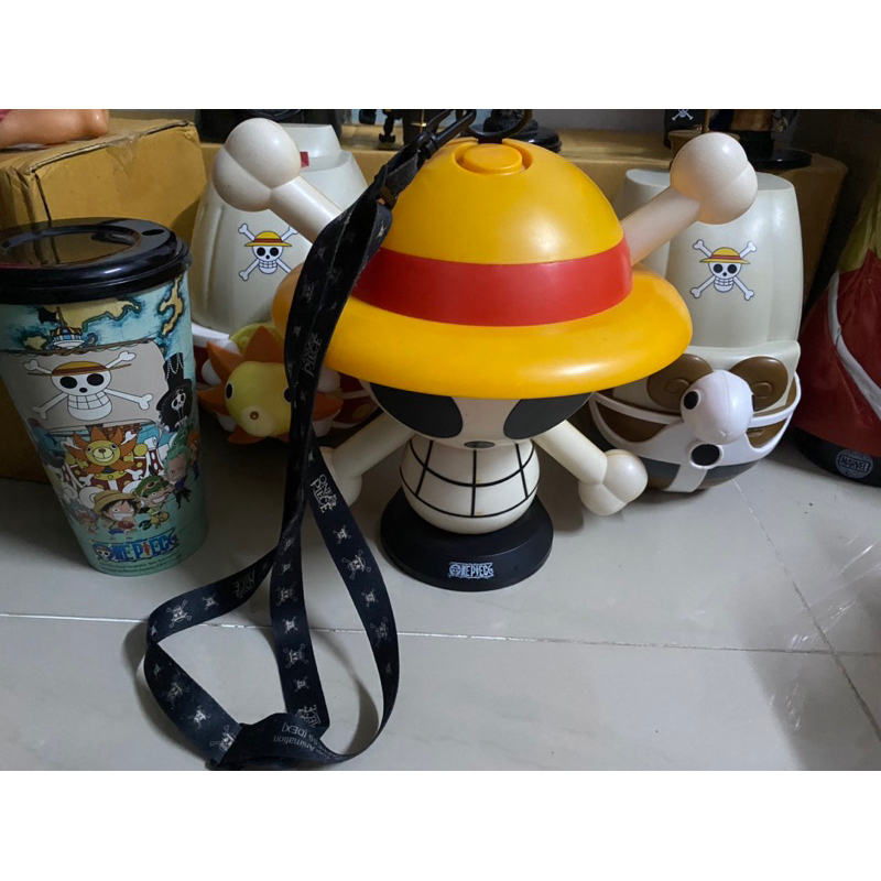 (ทักแชทลดพิเศษ) วันพีช ถังป๊อปคอร์นวันพีช One piece Pirate หัวกะโหลกวันพีช ลูฟี่ เมเจอร์ Major cinep