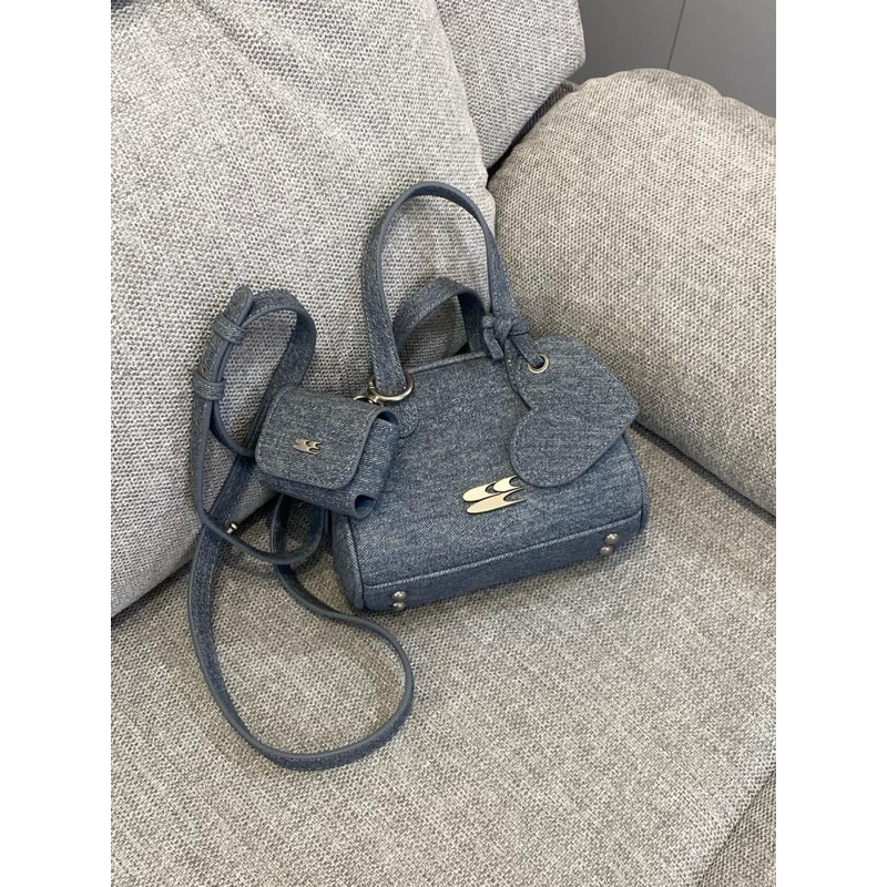 Crying Center Denim mini Bag