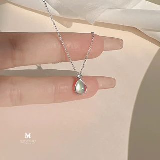 MEET💕สร้อยคอเงิน Moonstone สร้อยเปลี่ยนสี สร้อยคอเพชร สร้อยเงินแท้ ดีไซน์สวย สร้อยแฟชั่น สร้อยคอเงิน