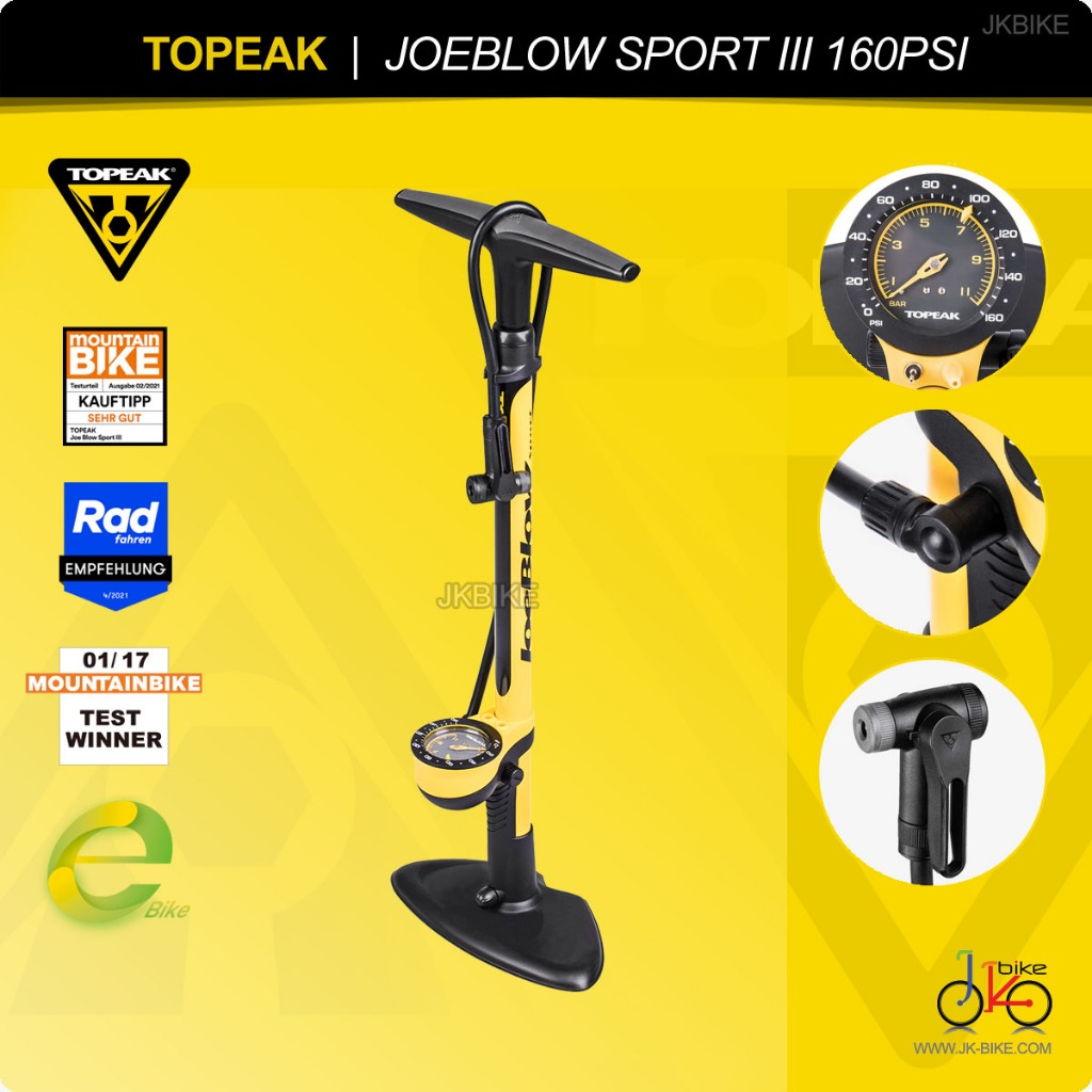 สูบลมตั้งพื้น 160 psi TOPEAK JOEBLOW SPORT III PUMP 160PSI