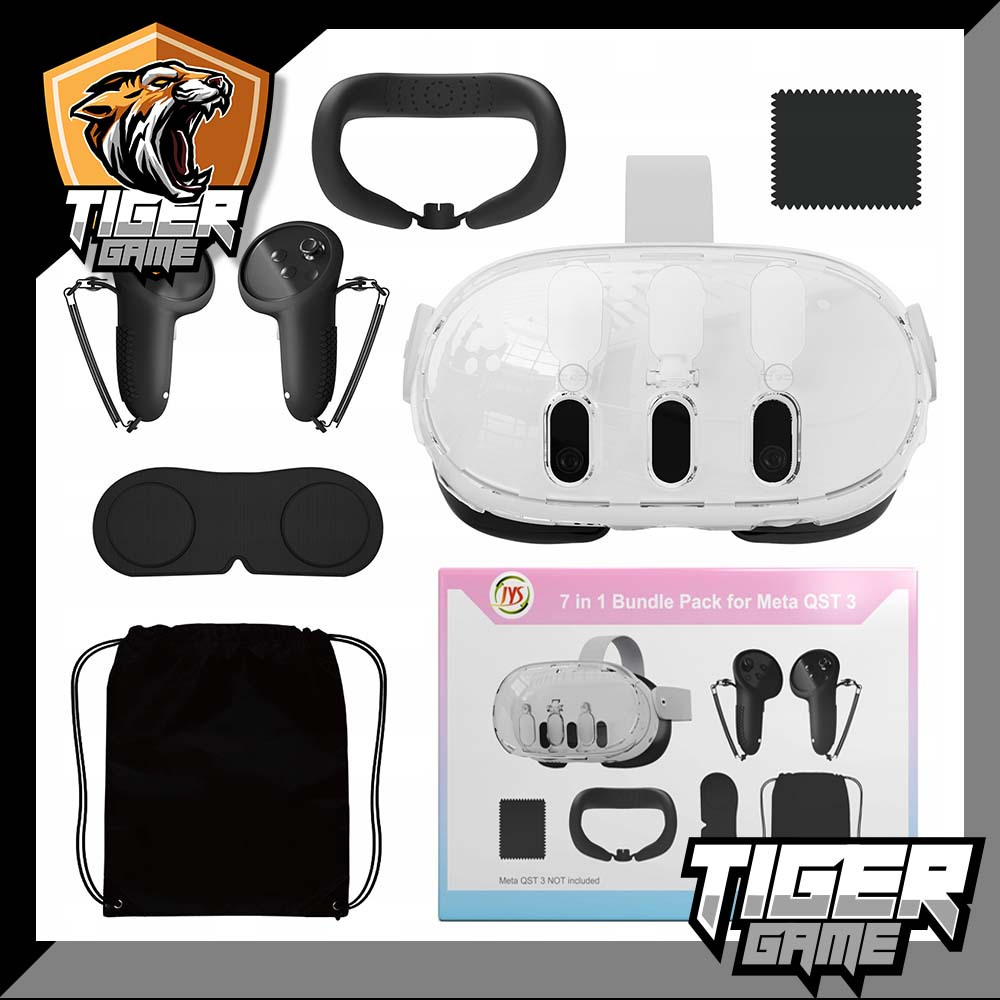Bundle Pack for Meta Quest 3 JYS 7 in 1 (กรอบใสใส่ Meta Quest 3)(Bundle Pack for Meta Quest 3)(JYS-MQ011-V2)
