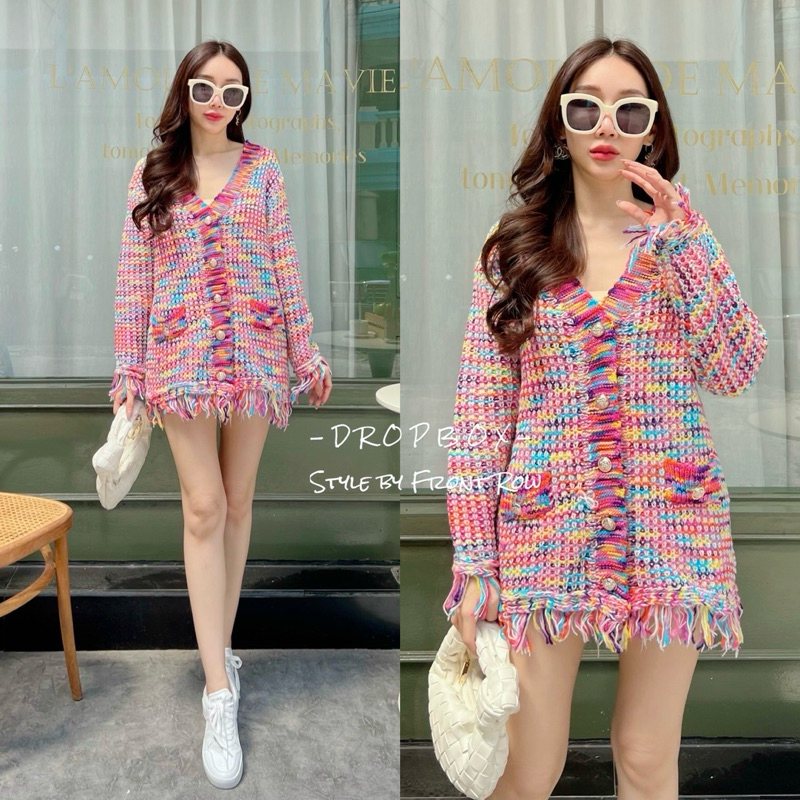 📌ทักก่อนสั่ง📌เสื้อคลุมไหมพรม สีcandy อก40“-46” Dropbox