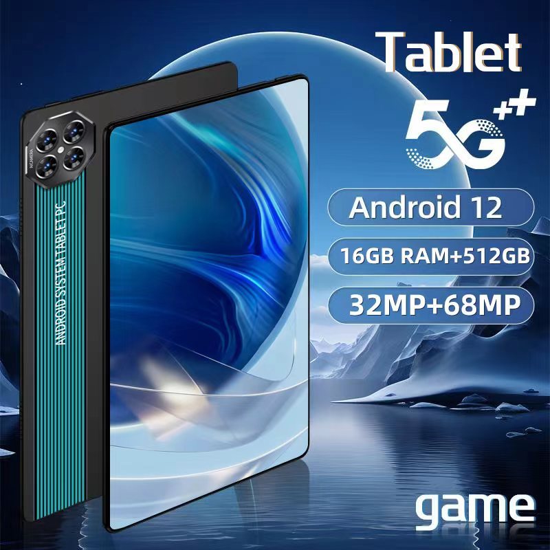 M10 แท็บเล็ต 16GB + 512GB แท็บเล็ต10.8 นิ้ว tab HD Android tablet เกมแท็บเล็ต12000mAh ดูทีวีและชมภาพยนตร์แท็บเล็ต5G WiF
