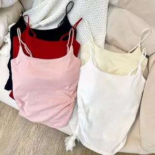 LunaBra เสื้อสายเดี่ยว ตัวยาว มีฟองน้ำ เย็บติด ฟรีไซต์ 32-38 สีสวย ไร้ขอบ ใส่สบาย เสื้อ ผู้หญิง..
