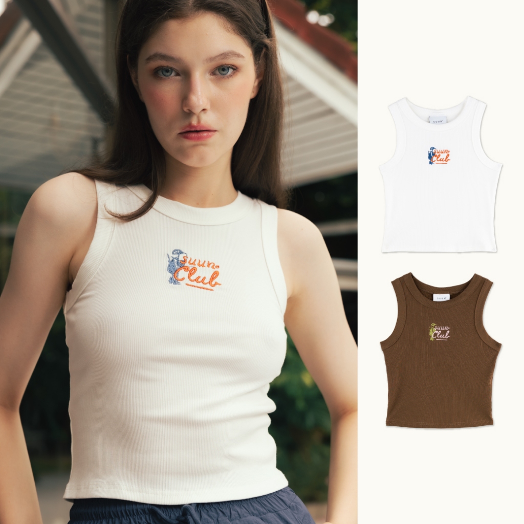 SUUN - เสื้อกล้าม ปักลาย รุ่น Champagne