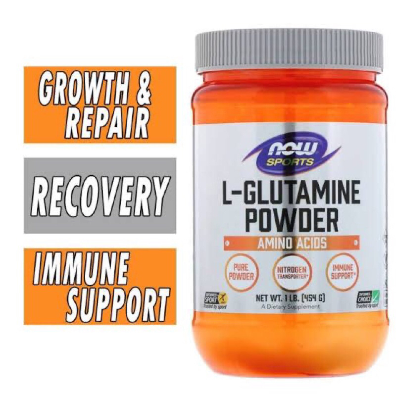 Now Sports L-glutamine powder 1lb 454g.