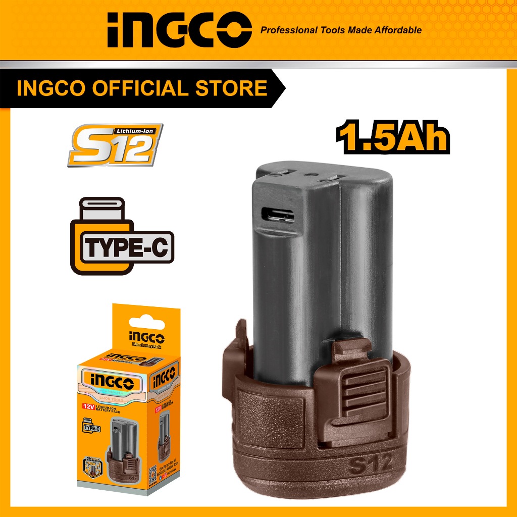 INGCO แบตเตอรี่ไอออน  12V Type-C FBLI12153