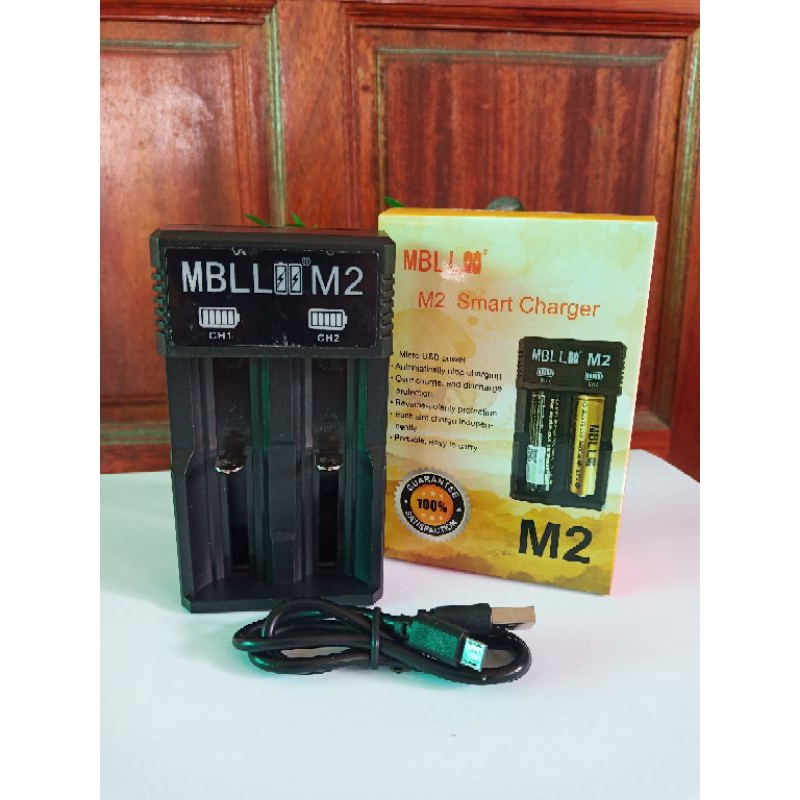 รางชาร์จ​MBLL ​M2​(แท้100%)เครื่อง​ชาร์จ​ถ่าน​18650​/21700/26650 3.7V สินค้ามีรับประกัน